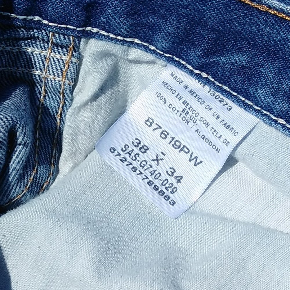 38 x 34 Men's Rustler Denim Jeans C#0327 Pantalon de Mezclilla de Hombre